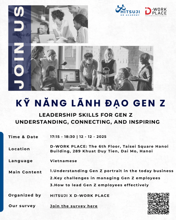 SEMINAR: KỸ NĂNG LÃNH ĐẠO GEN Z – THẤU HIỂU ĐỂ ĐỒNG HÀNH VÀ TRUYỀN CẢM HỨNG