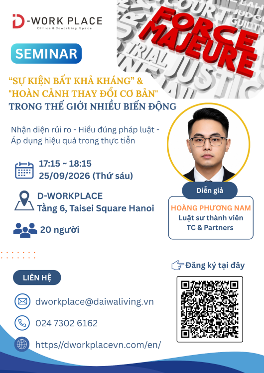 Seminar: Sự kiện bất khả kháng & Hoàn cảnh thay đổi cơ bản trong Thế giới nhiều biến động